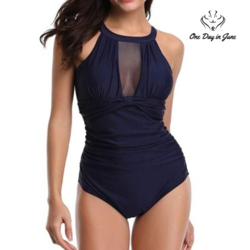I2Crazy High Neck Mesh One Piece Size S